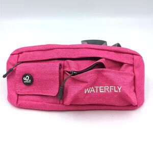 WATERFLY Fanny Pack Unisex Pink Water Resistant Small Waist Pouch Slim Belt 9x4